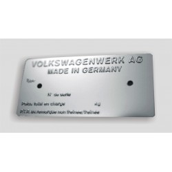 Volkswagen - vw Id plate
