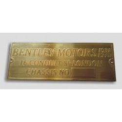 Plaque constructeur Bentley