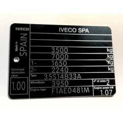 Iveco Id plate