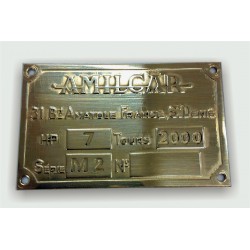 Amilcar Id plate