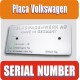 Placa de identificación Volkswagen