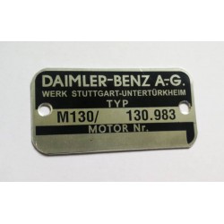 Plaque constructeur Daimler-Benz