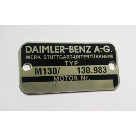 Daimler-Benz motor plate