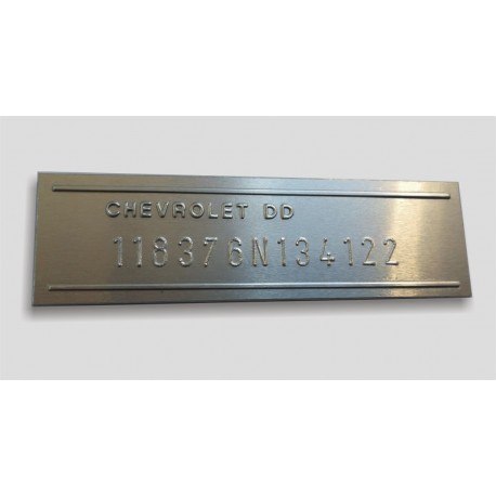 Plaque constructeur Chevrolet DD