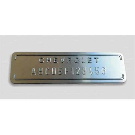 Plaque constructeur Chevrolet