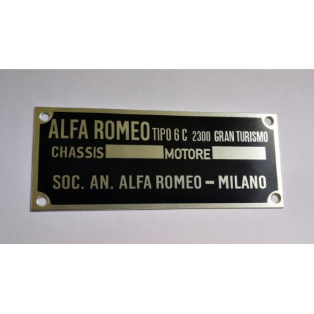 Plaque constructeur Alfa Romeo GRAN TURISMO