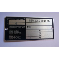 Plaque constructeur Mercedes Benz AG
