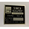 Simca Aronde body tag