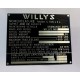 Plaque constructeur Willys