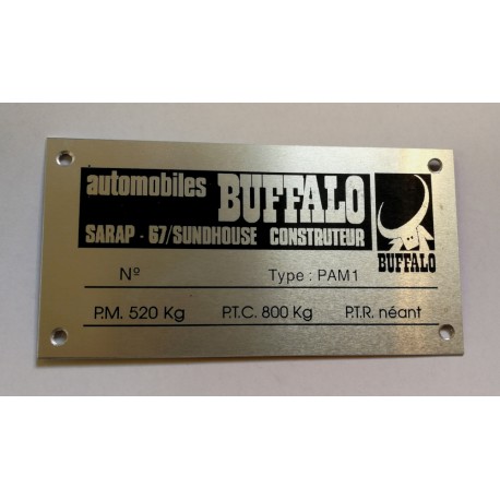Plaque constructeur Buffalo 