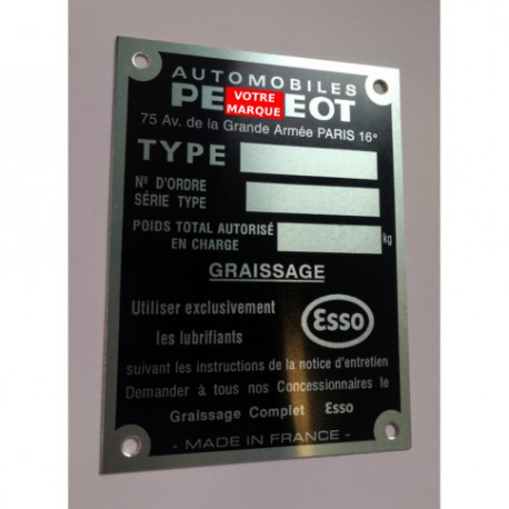 Peugeot body tag