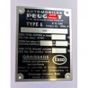 Plaque constructeur Peugeot 504