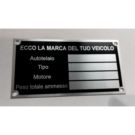 Id Plate for all brands - Italian version