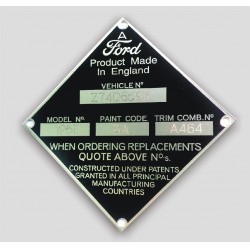Plaque constructeur Ford - England ver.