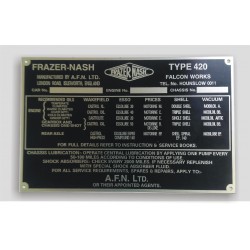 Plaque constructeur Frazer-Nash