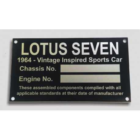 Plaque constructeur Lotus