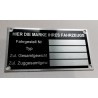 Id Plate for all brands - German version