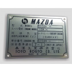 Plaque constructeur Mazda